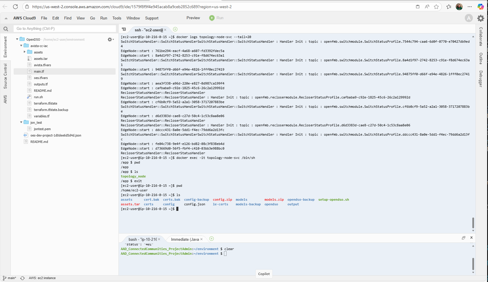 Docker exec exploring container filesystem