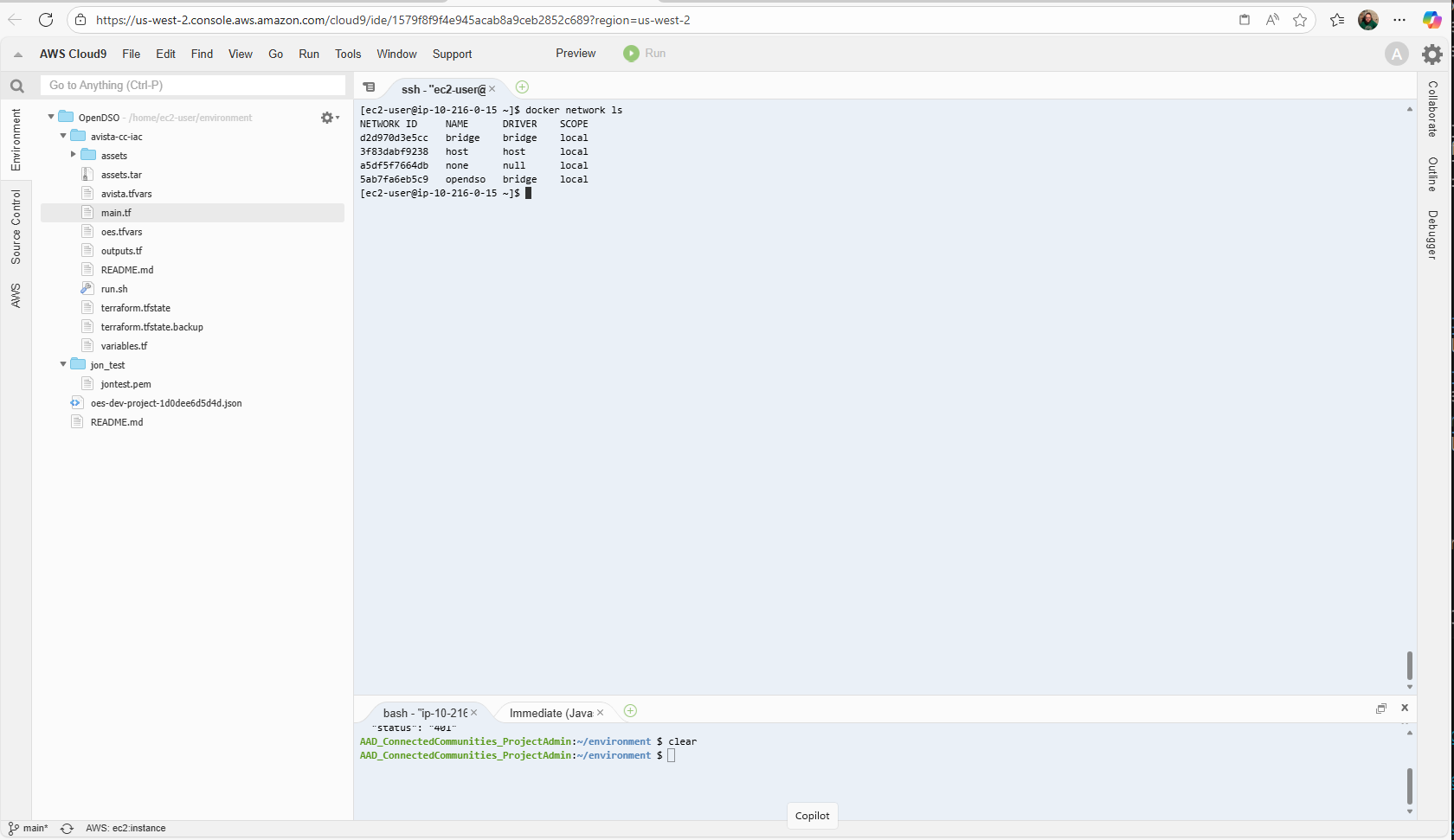 Docker network list